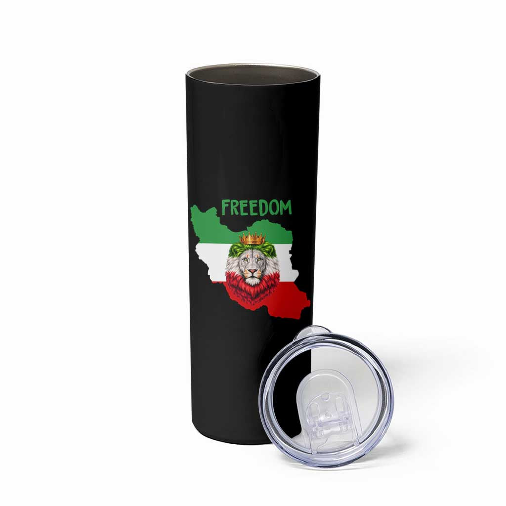 Freedom Iran Skinny Tumbler Patriotic Persian Lion Resistance Movement Gift