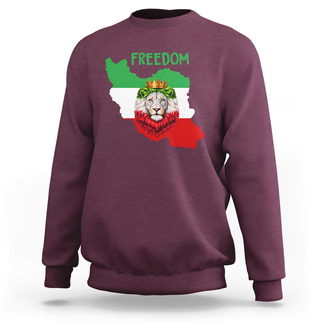 Freedom Iran Sweatshirt Patriotic Persian Lion Resistance Movement Gift