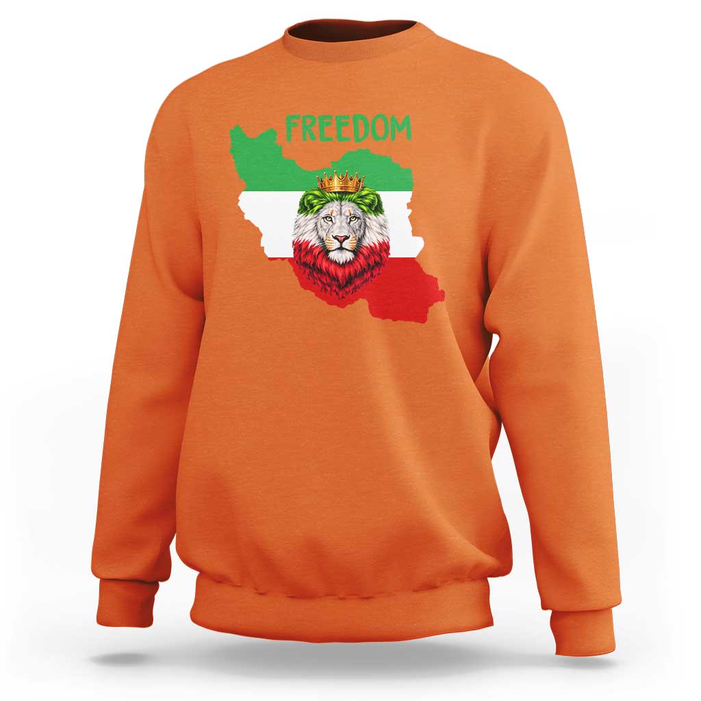 Freedom Iran Sweatshirt Patriotic Persian Lion Resistance Movement Gift