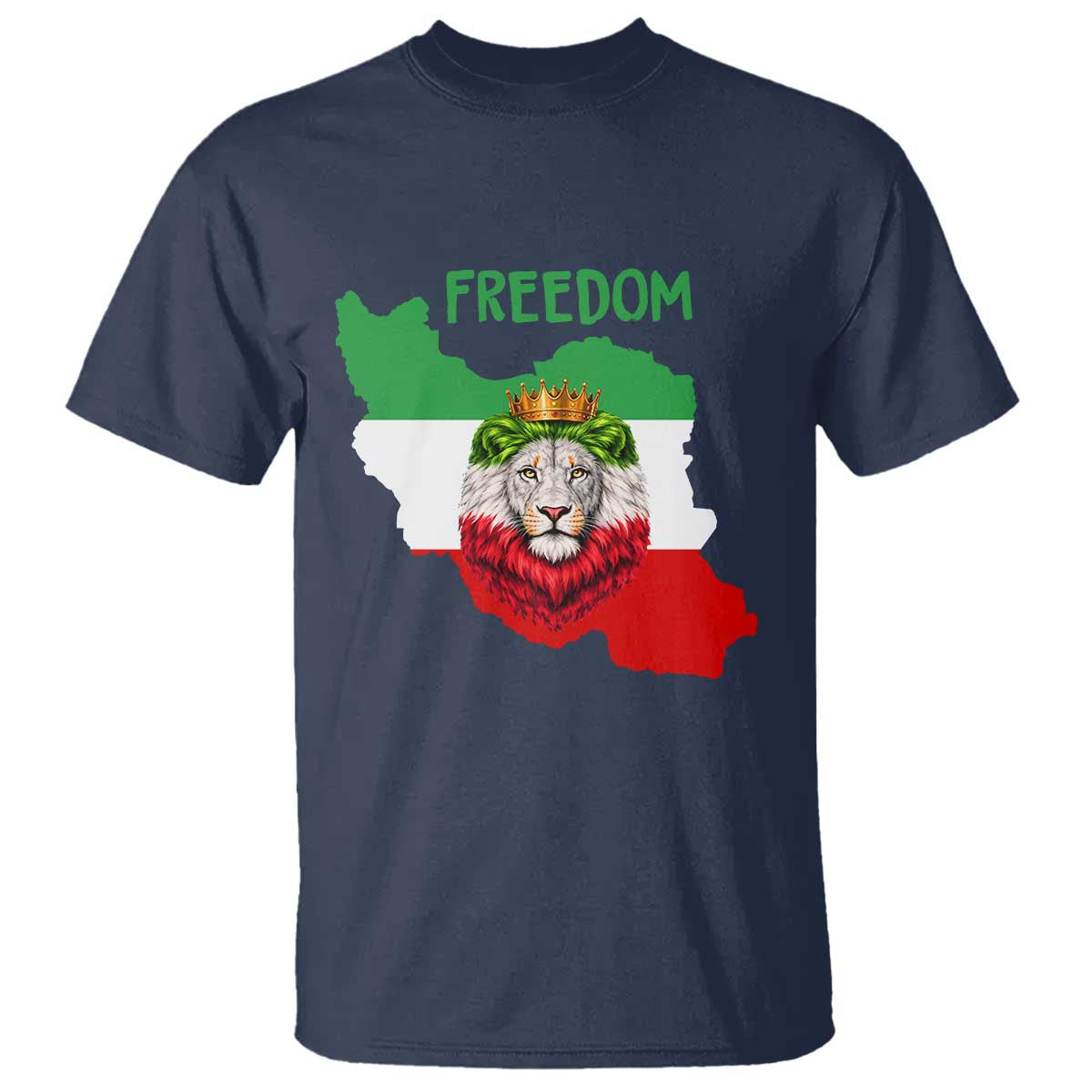 Freedom Iran T Shirt Patriotic Persian Lion Resistance Movement Gift