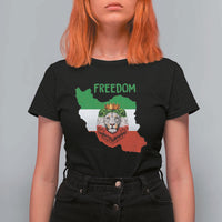 Freedom Iran T Shirt For Women Patriotic Persian Lion Resistance Movement Gift