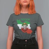 Freedom Iran T Shirt For Women Patriotic Persian Lion Resistance Movement Gift