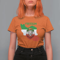 Freedom Iran T Shirt For Women Patriotic Persian Lion Resistance Movement Gift