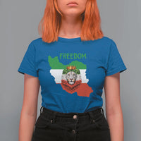 Freedom Iran T Shirt For Women Patriotic Persian Lion Resistance Movement Gift