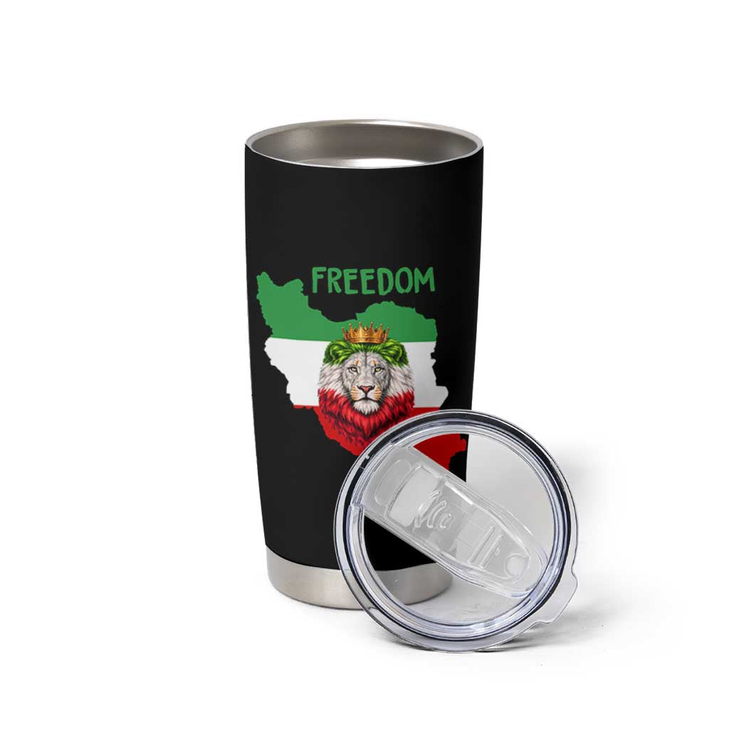 Freedom Iran Tumbler Cup Patriotic Persian Lion Resistance Movement Gift