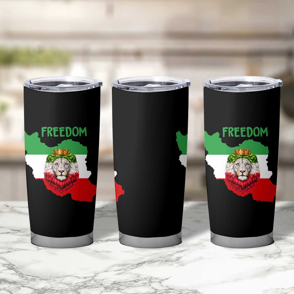 Freedom Iran Tumbler Cup Patriotic Persian Lion Resistance Movement Gift