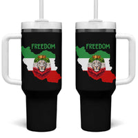 Freedom Iran Tumbler With Handle Patriotic Persian Lion Resistance Movement Gift