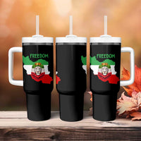 Freedom Iran Tumbler With Handle Patriotic Persian Lion Resistance Movement Gift