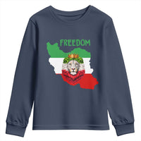 Freedom Iran Youth Sweatshirt Patriotic Persian Lion Resistance Movement Gift