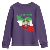 Freedom Iran Youth Sweatshirt Patriotic Persian Lion Resistance Movement Gift