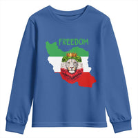 Freedom Iran Youth Sweatshirt Patriotic Persian Lion Resistance Movement Gift