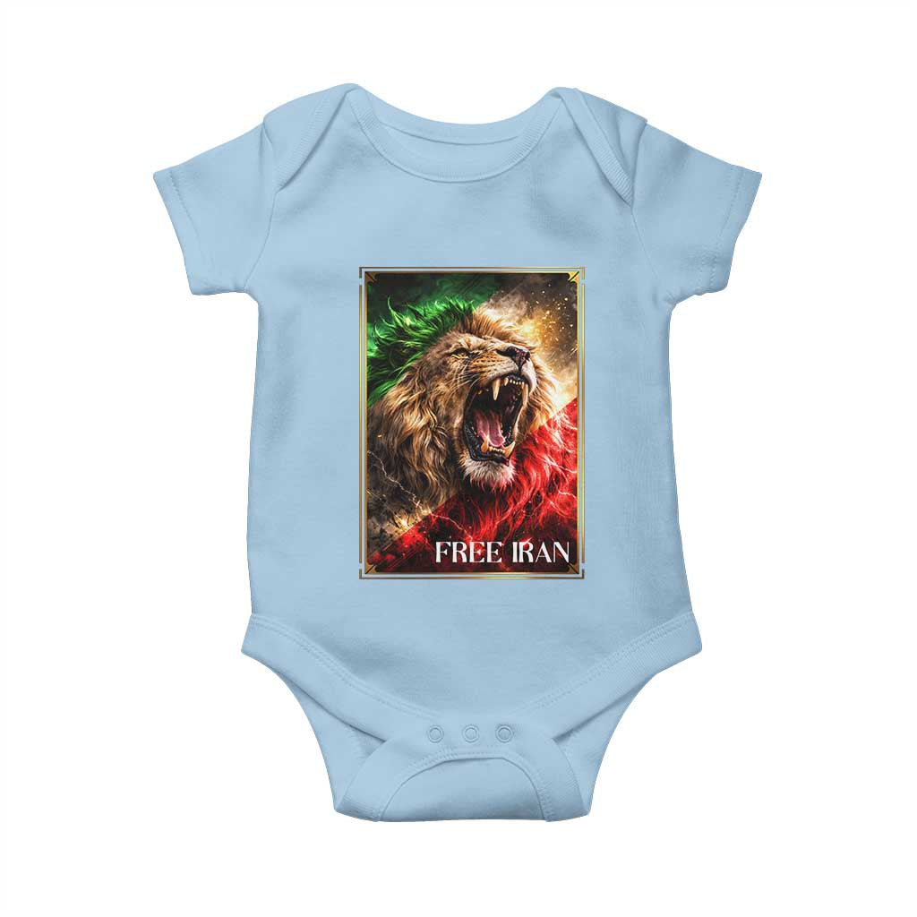 Free Iran Lion Baby Onesie Freedom Resistance Solidarity Movement Gift
