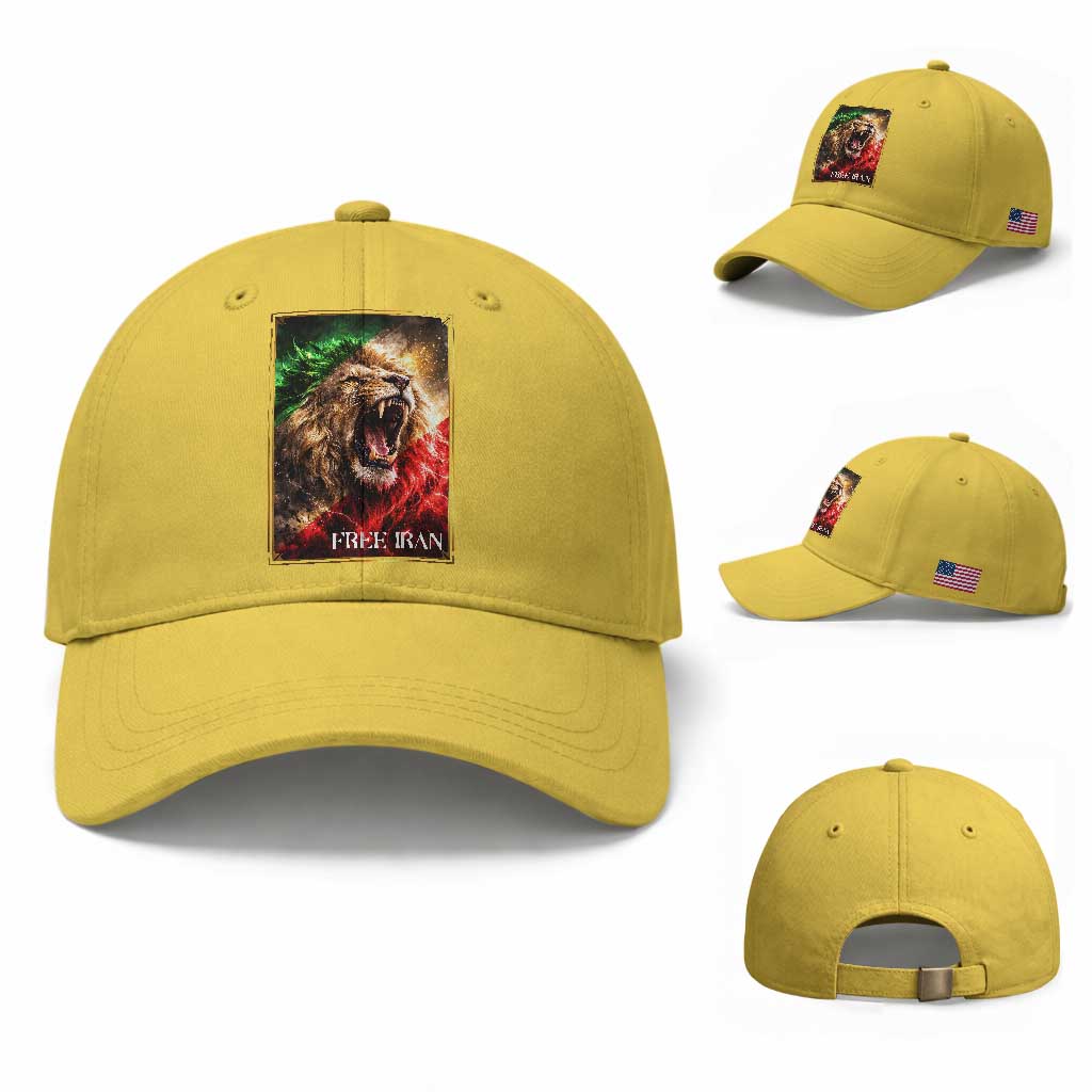 Free Iran Lion Baseball Cap Freedom Resistance Solidarity Movement Gift