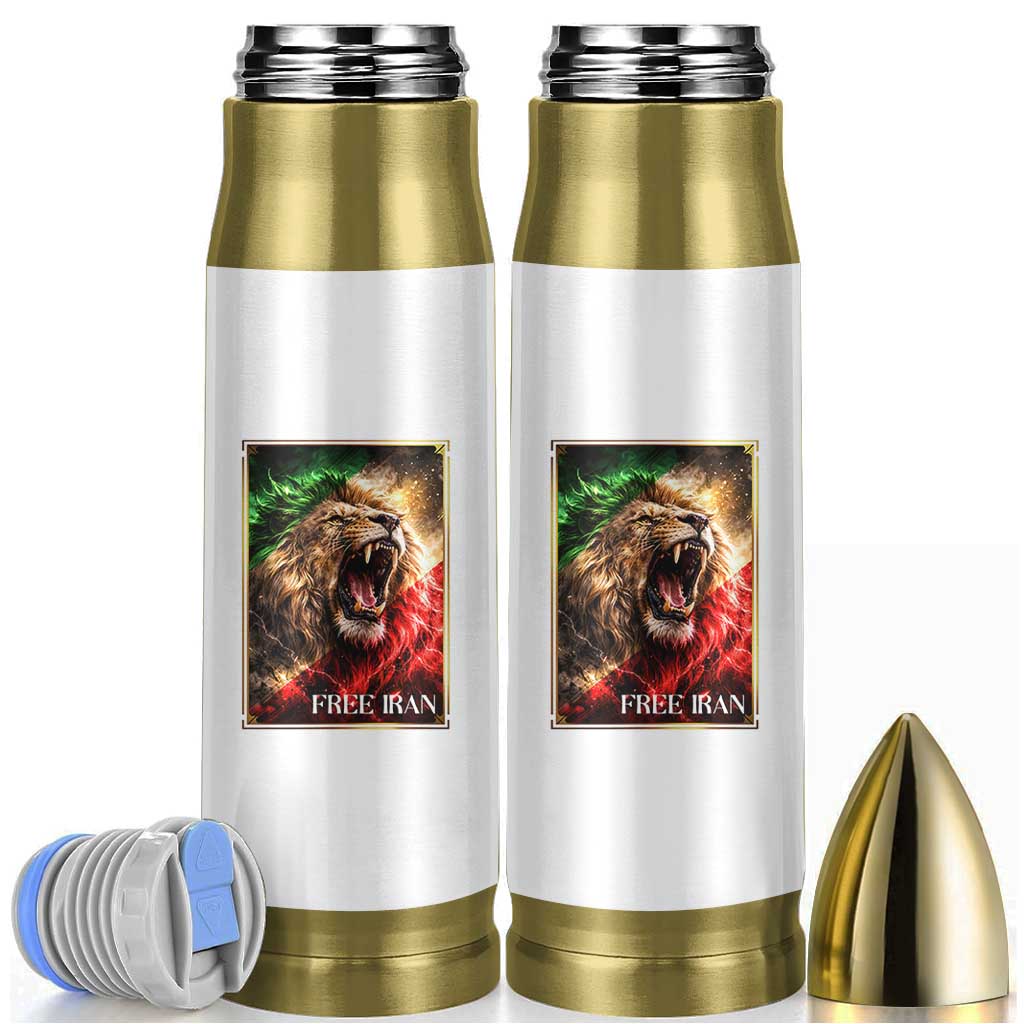 Free Iran Lion Bullet Tumbler Freedom Resistance Solidarity Movement Gift