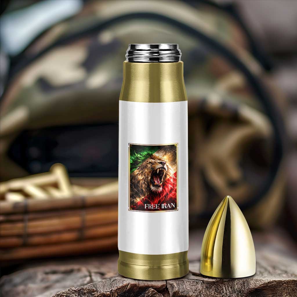 Free Iran Lion Bullet Tumbler Freedom Resistance Solidarity Movement Gift