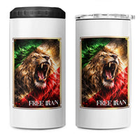 Free Iran Lion 4 in 1 Can Cooler Tumbler Freedom Resistance Solidarity Movement Gift