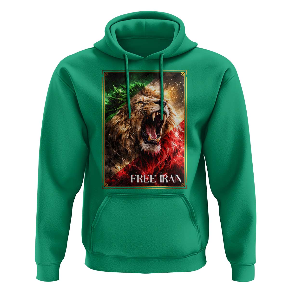 Free Iran Lion Hoodie Freedom Resistance Solidarity Movement Gift