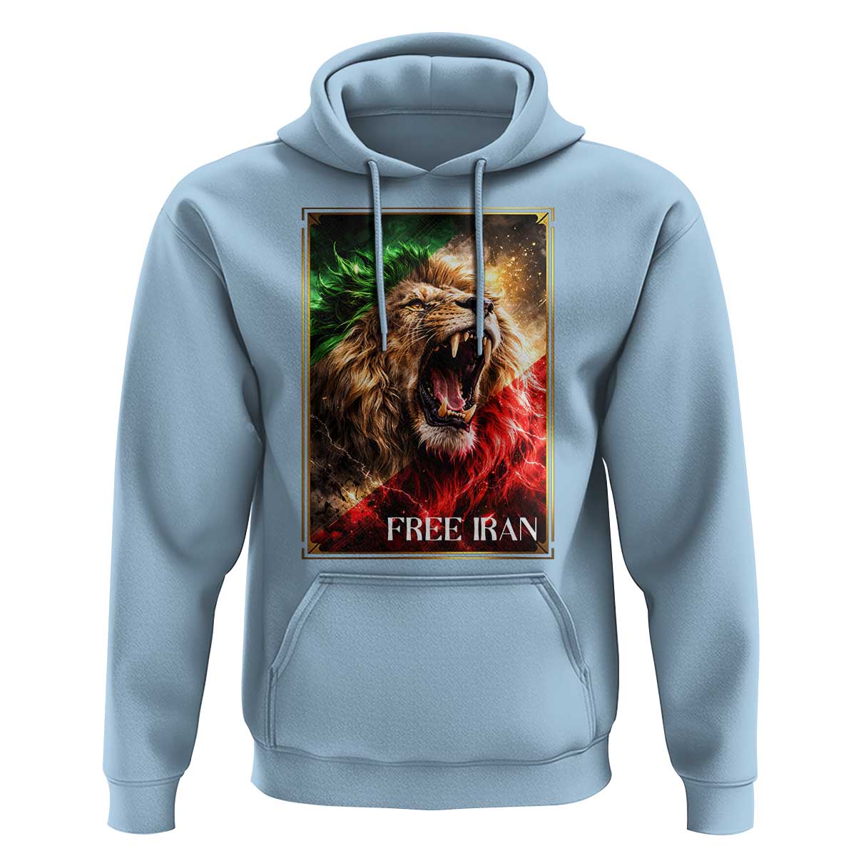 Free Iran Lion Hoodie Freedom Resistance Solidarity Movement Gift