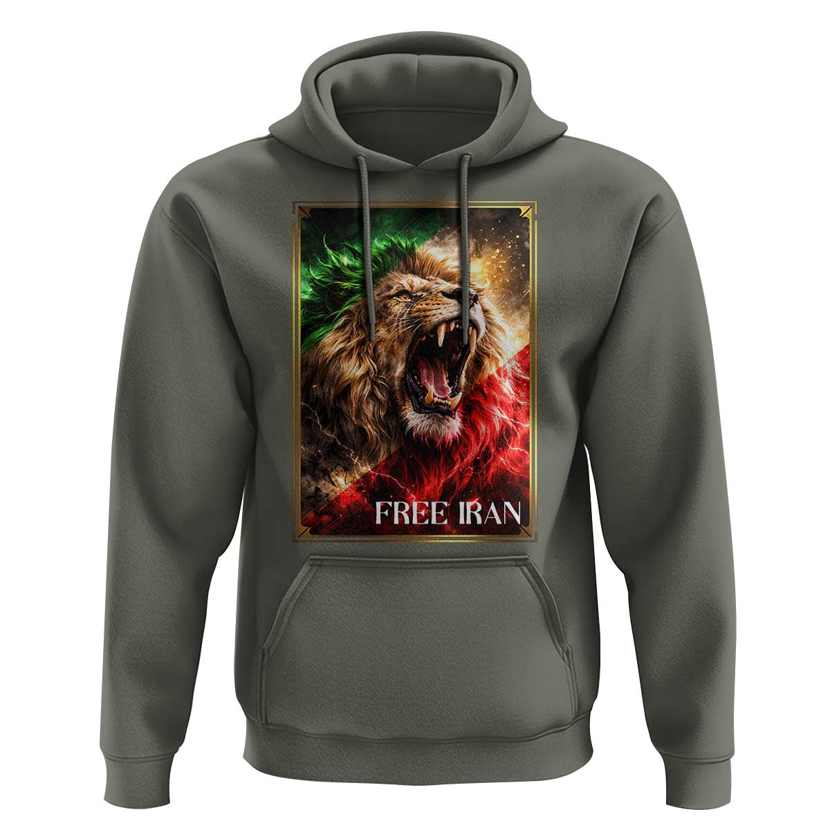 Free Iran Lion Hoodie Freedom Resistance Solidarity Movement Gift