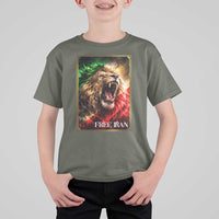 Free Iran Lion T Shirt For Kid Freedom Resistance Solidarity Movement Gift