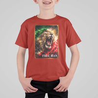 Free Iran Lion T Shirt For Kid Freedom Resistance Solidarity Movement Gift