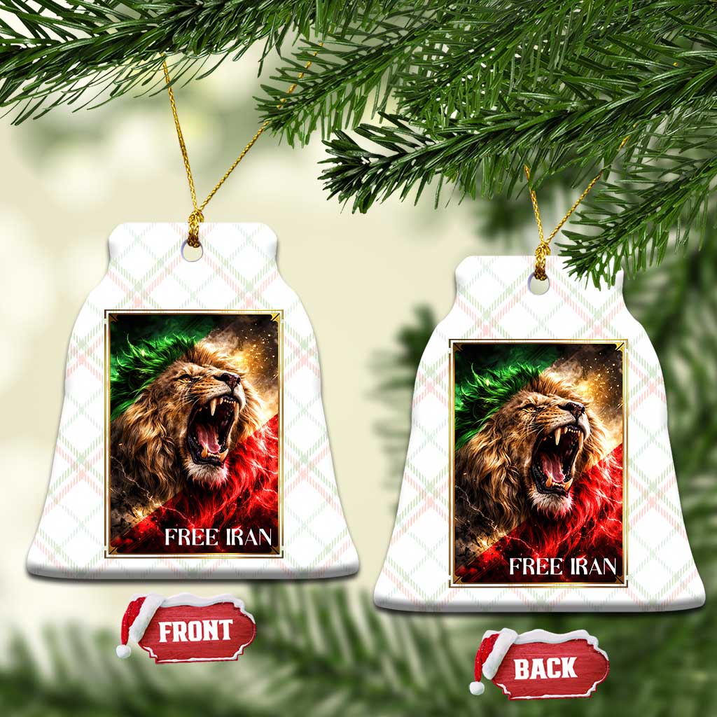 Free Iran Lion Ceramic Ornament Freedom Resistance Solidarity Movement Gift