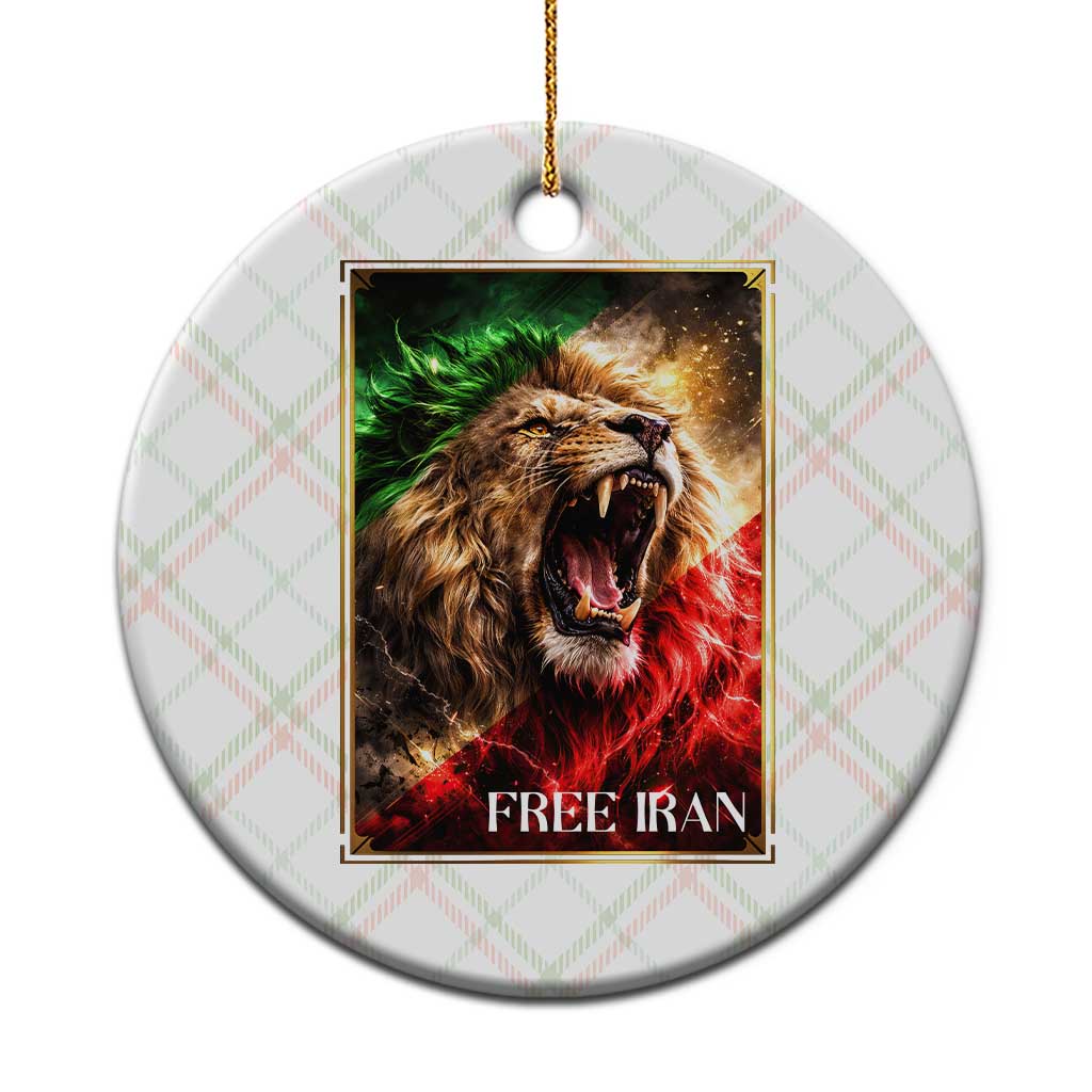 Free Iran Lion Ceramic Ornament Freedom Resistance Solidarity Movement Gift