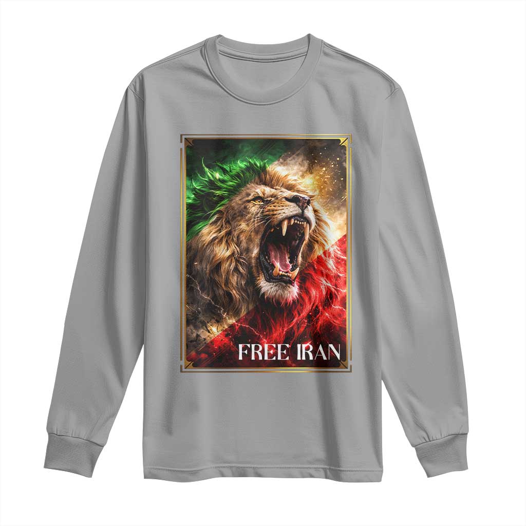 Free Iran Lion Long Sleeve Shirt Freedom Resistance Solidarity Movement Gift