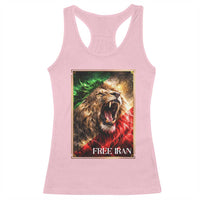 Free Iran Lion Racerback Tank Top Freedom Resistance Solidarity Movement Gift