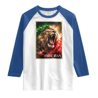 Free Iran Lion Raglan Shirt Freedom Resistance Solidarity Movement Gift