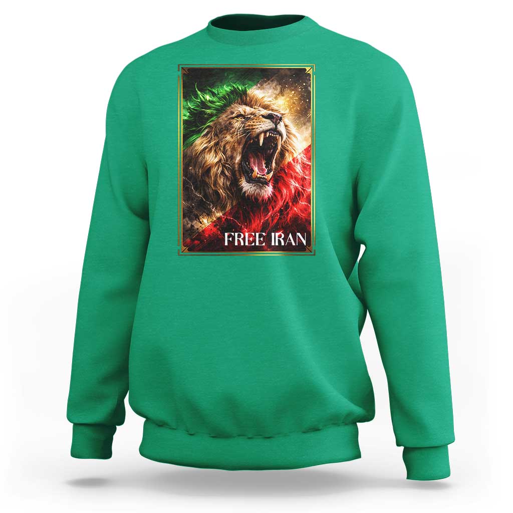 Free Iran Lion Sweatshirt Freedom Resistance Solidarity Movement Gift