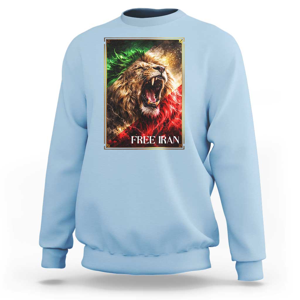 Free Iran Lion Sweatshirt Freedom Resistance Solidarity Movement Gift