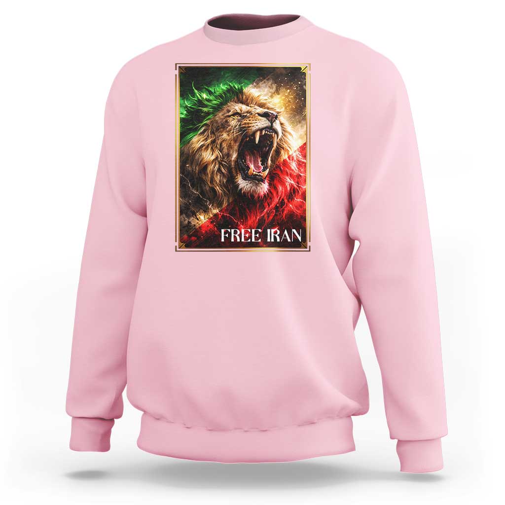 Free Iran Lion Sweatshirt Freedom Resistance Solidarity Movement Gift