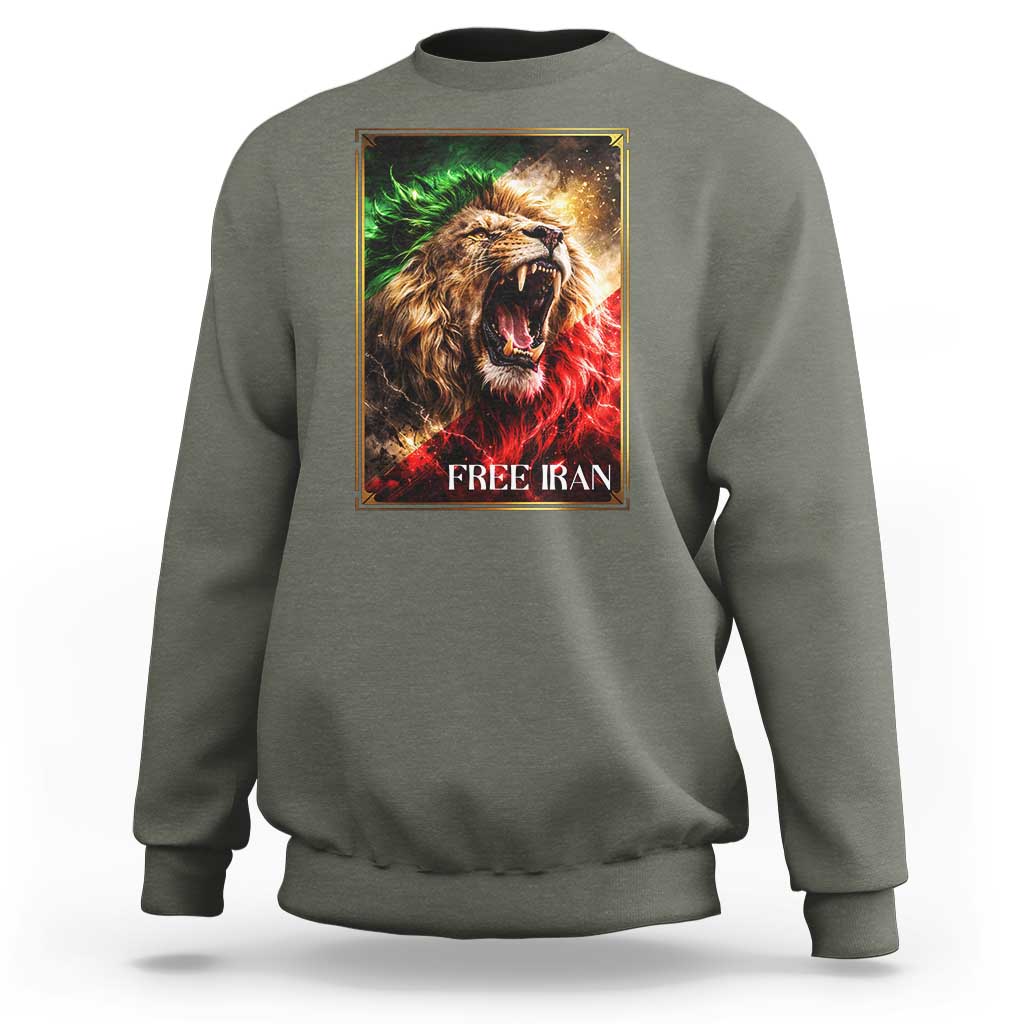 Free Iran Lion Sweatshirt Freedom Resistance Solidarity Movement Gift