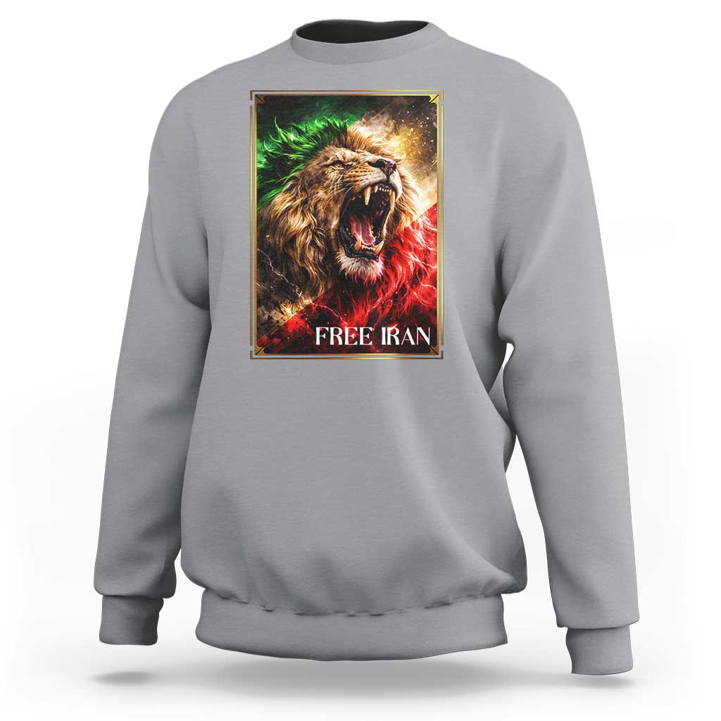 Free Iran Lion Sweatshirt Freedom Resistance Solidarity Movement Gift