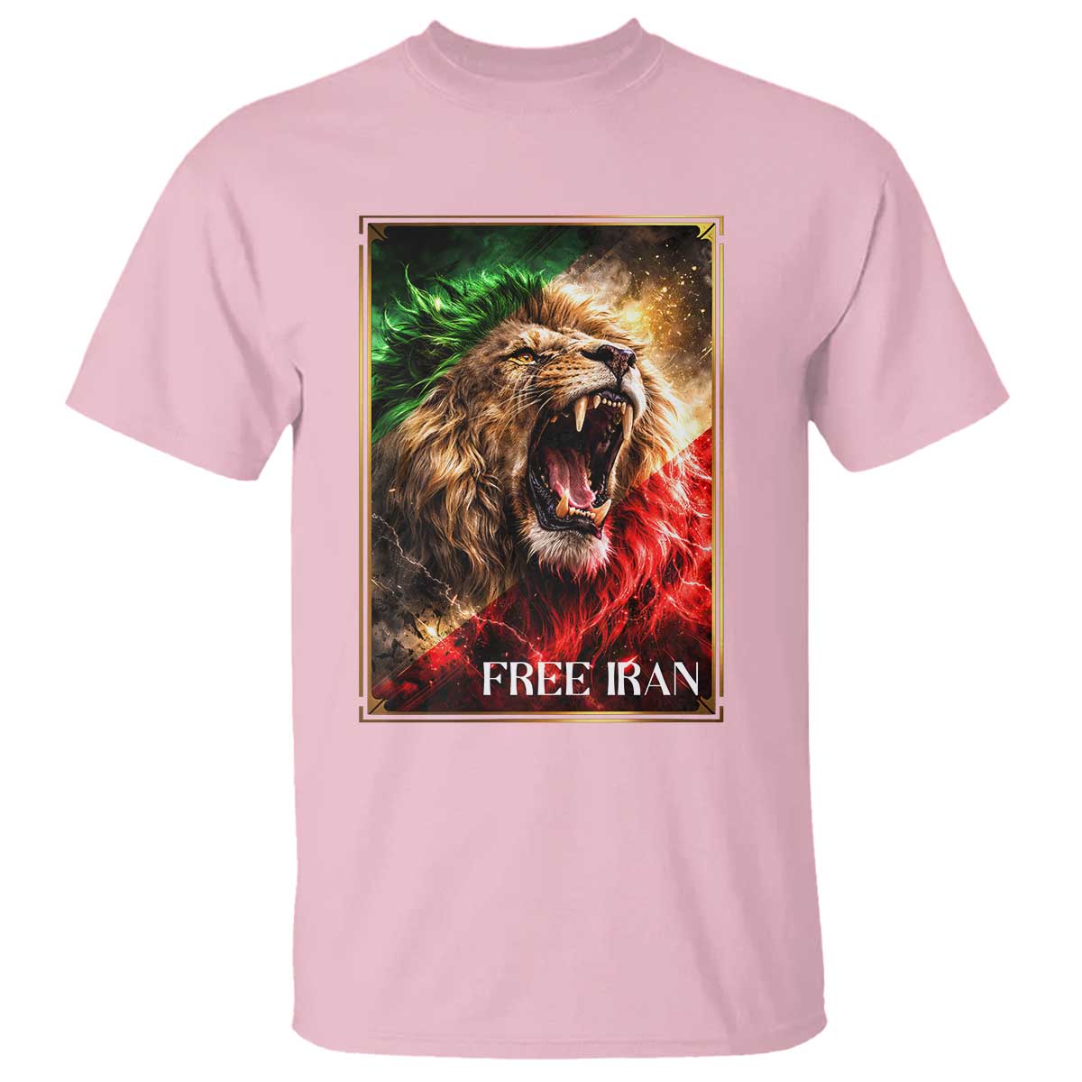 Free Iran Lion T Shirt Freedom Resistance Solidarity Movement Gift