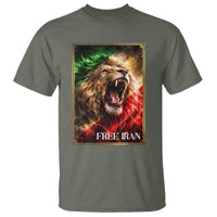 Free Iran Lion T Shirt Freedom Resistance Solidarity Movement Gift