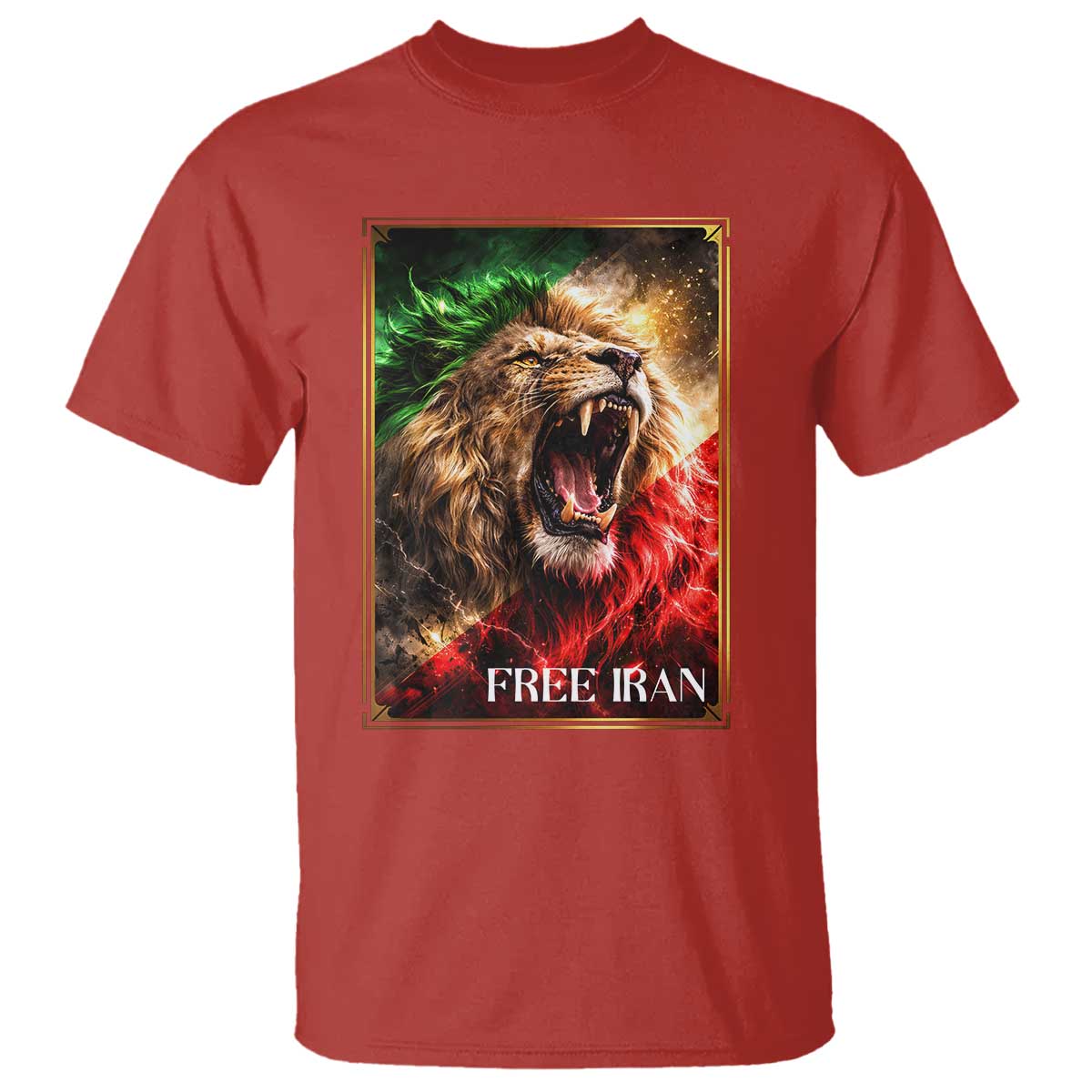 Free Iran Lion T Shirt Freedom Resistance Solidarity Movement Gift