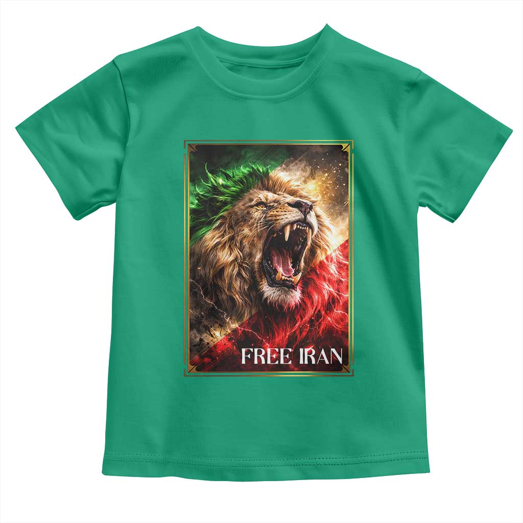 Free Iran Lion Toddler T Shirt Freedom Resistance Solidarity Movement Gift