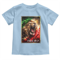 Free Iran Lion Toddler T Shirt Freedom Resistance Solidarity Movement Gift