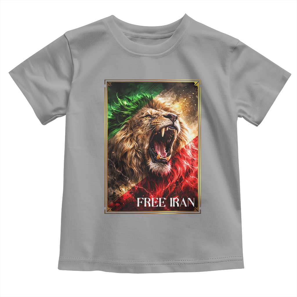 Free Iran Lion Toddler T Shirt Freedom Resistance Solidarity Movement Gift