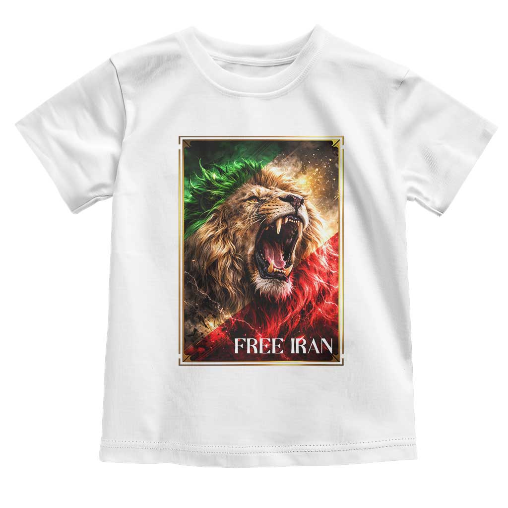 Free Iran Lion Toddler T Shirt Freedom Resistance Solidarity Movement Gift