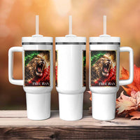 Free Iran Lion Tumbler With Handle Freedom Resistance Solidarity Movement Gift