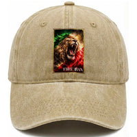 Free Iran Lion Washed Cotton Baseball Cap Freedom Resistance Solidarity Movement Gift