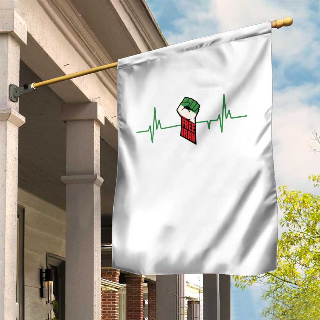 Free Iran Garden Flag Patriotic Heartbeat Flag Movement Gift