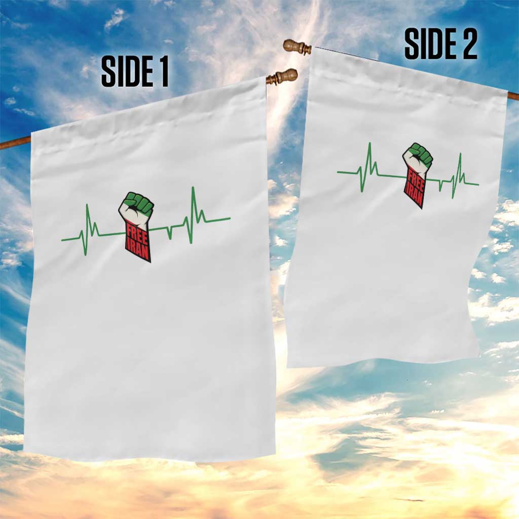 Free Iran Garden Flag Patriotic Heartbeat Flag Movement Gift