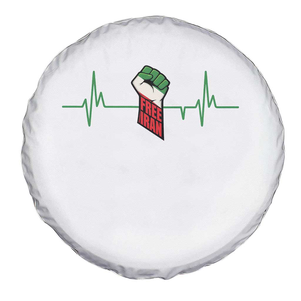 Free Iran Spare Tire Cover Patriotic Heartbeat Flag Movement Gift