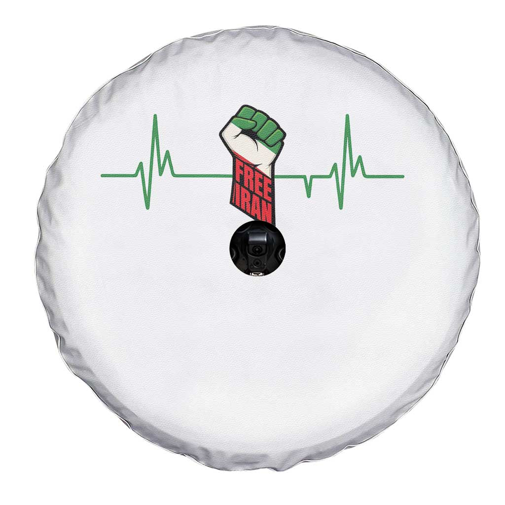 Free Iran Spare Tire Cover Patriotic Heartbeat Flag Movement Gift