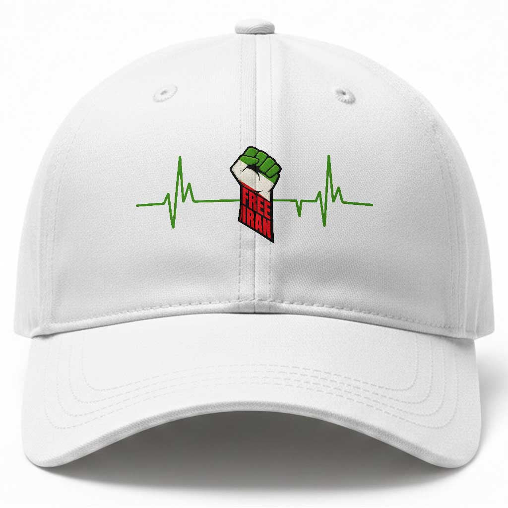 Free Iran Baseball Cap Patriotic Heartbeat Flag Movement Gift