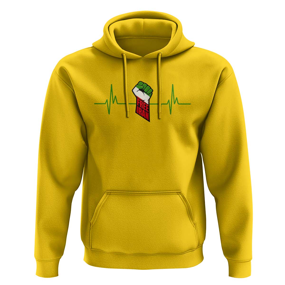 Free Iran Hoodie Patriotic Heartbeat Flag Movement Gift